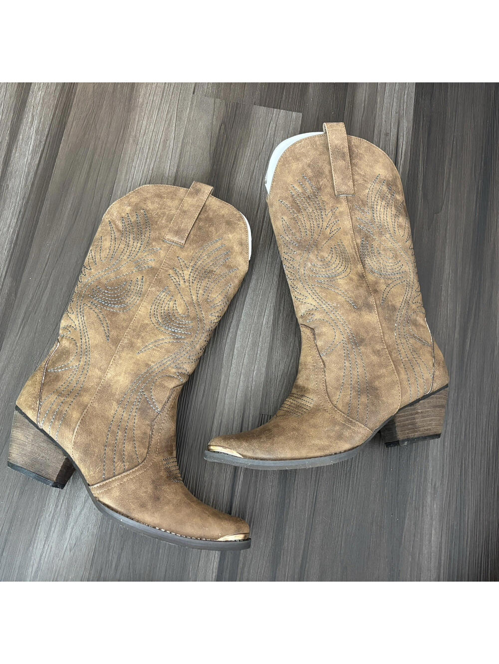 New Very Volatile Los Angeles Women's Tall Boots Western Cowgirl Size 10 Brown